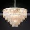 Minimalist Nordic Luxury Glace Round Chandelier Hanging for Living Room Restaurant Bedroom Hotel Ceiling Decorative