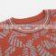 Custom Vintage 100% Cashmere Women's Crew Neck Pullover Knitted Intarsia Leaves Pattern Sweater for Winter OEM Service