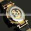 ESS Luxury Gold Case Black Skeleton Dial Mechanical Watch