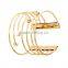 Europe Wire Shape Diamond Gold Plated Cuff Bracelet