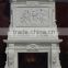China cheap marble double fireplace mantel with statue