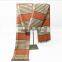 2015 men solid color tartan plaid windproof fleece scarf