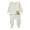 100% Cotton Jersey Baby Clothes With Foot With Cute Embroidery