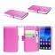 Plain Grain Pattern PU Leather Wallet Magnetic Closure Case Cover for huawei honor6
