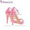 Handmade Pink one bar ankle strap pure genuine leather women sandals
