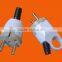 European style 2 pin round pin power plug with earth (P8055)