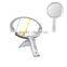 Transparent frame 5X magnifying cosmetic handheld mirror