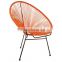 Modern Style Leisure Chair with Metal frame and Colorful PE Ratten cushions in Powder coating