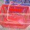 roller plastic market baskets made of new pp