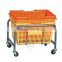 competitive price green plastic shopping basket