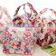 Beautiful big flowers printing design lunch bag with great price for women