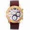 Alloy Stainless Steel Material Wrist Watch Quality Golden Case Watches With Leather