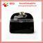 Zipper PU black waterproof cosmetic bag