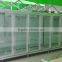 shopping mall glass door freezer display showcase luxury