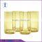 Mouth Blown set of 4 straight bubble shaped colored glass candle jar