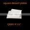 hotel and restaurant bone china plates ceramic rectangular dessert plates
