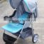 Steel frame Reversible handle wide seat baby pushchair stroller