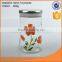 High quality glass storage jar with flower patterns