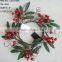 Xmas decorations door wreath with candle ring foam berry with pine cone holly leaf assorted for home decorations