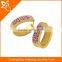 wholesale stainless steel earring, gold plated crystal earring, crystal hoop earrings