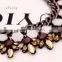 Multi colored crystal stylish indian necklace big choker necklace