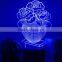 694-3d Potted Flower Roses Decor Colorful Light 3d Visualization Table Lamp Home Decor Night Lamp
