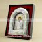 Greek & Russian Orthodox Big Wooden Icon. Christ Pantocrator. Silver edging