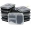 Microwaveable BPA free FDA approval meal prep containers 3 compartment 34oz