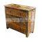 ANTIQUE LOOK RECYCLE WOOD CARVED 3 DRAWER CHEST