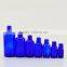10/15/20/30/50/100ml Blue Glass Boston Bottles With Plastic Dropper