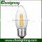 Standard Torpedo Blunt Candelabra c35 led christmas filament candle lights c35t lamps 4w e14 candle filament