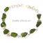 Green Tourmaline 925 Sterling Silver Chain Bracelet