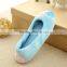 Asian new flats sole light blue female ballet shoe