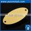 Custom metal furniture luggage bag parts label 2 hole metal tag