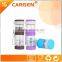 Colorful glass tea infuser water bottle with silicone sleeve