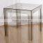 High transparent online shopping customized acrylic square table hot sell
