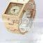 New Fashion Style Square Wood Watch Enviormental Friendly OEM Services , Custom Watches Wooden Watches