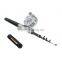 Mini Portable Pocket Aluminum Alloy Fishing Rod Pen Shape Pole Fish Reel Line Soft Bait Hook Float Tackle