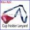2016 various style cup holder lanyard polyester lanyard
