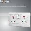 light double gang electric waterproof switcher wall socket