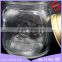 Food grade 300ml embossed glass jam jar with screw cap