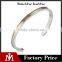 2016 cheap stainless steel bangle jewelry two tone grooved cuff bracelet for men and women