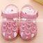 Wholesale flower soft sole baby leather shoes sandals