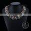 high quality vintage colorful rhinestone chunky statement necklace tin alloy fashion women pendant necklace 6390053