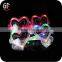 Factory Wholesale Red Heart-Shaped Plastic Led Party Sunglasses