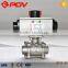 ss304 3pc weld pneumatic ball valves with limit switch