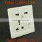 universal wall face plate outlet panel power supply socket with 2 usb