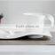 Porcelain New Wave Caffe Mugs Set, Porcelain Wave Caffe Mugs With Trays And Spoons Set 1, Plain White