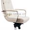 Elegnt big boss manager white leather executive computer swivel chair