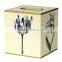 Tissue Box Cover Square Wood Bathroom Accessories Dispenser wooden tissure box Holder Blue Floral CN